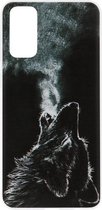 ADEL Siliconen Back Cover Softcase Hoesje Geschikt voor Samsung Galaxy S20 Plus - Wolf Zwart