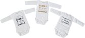 romper baby set met tekst jongen meisje lange mouw 3 stuks| lieve opa oma en mama ik ben het mooiste cadeautje dit jaar| maat 50-56