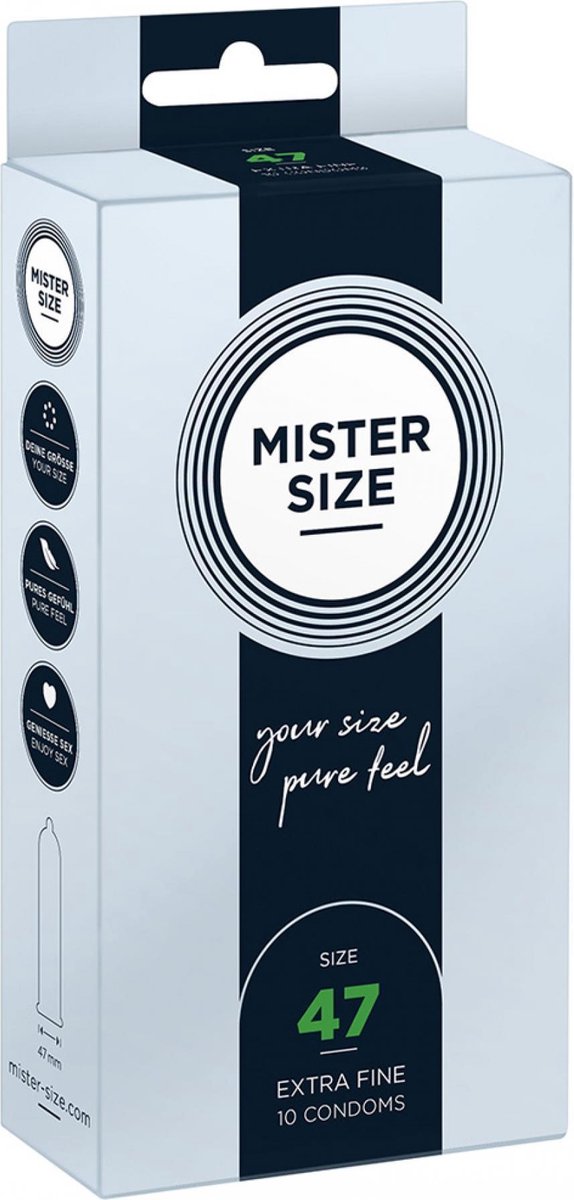 MISTER SIZE 47 Ultra Dunne XS condooms 10 stuks (verkrijgbaar in 7 maten)