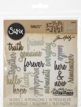 Sizzix: Tim Holtz - Friendship Script Words Thinlits Dies By 16/Pkg