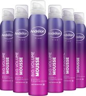 Andrelon Pink Big Volume Haar Mousse - 6 x 200 ml