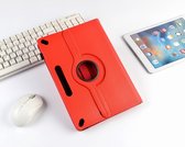 P.C.K. Hoesje/Boekhoesje/Bookcover/Case draaibaar rood geschikt voor 10 inch Tablets universeel MET PEN