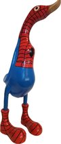 Houten eend Spiderman 35 cm