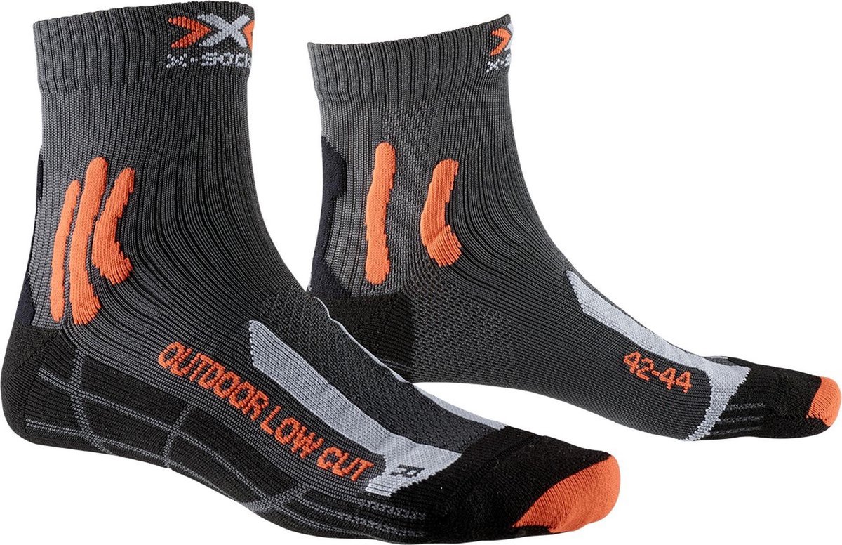 X-Socks Sportsokken - Maat 45-47 - Mannen - grijs/oranje/zwart
