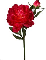 Viv! Home Luxuries Pioenroos - zijden bloem - rood - topkwaliteit