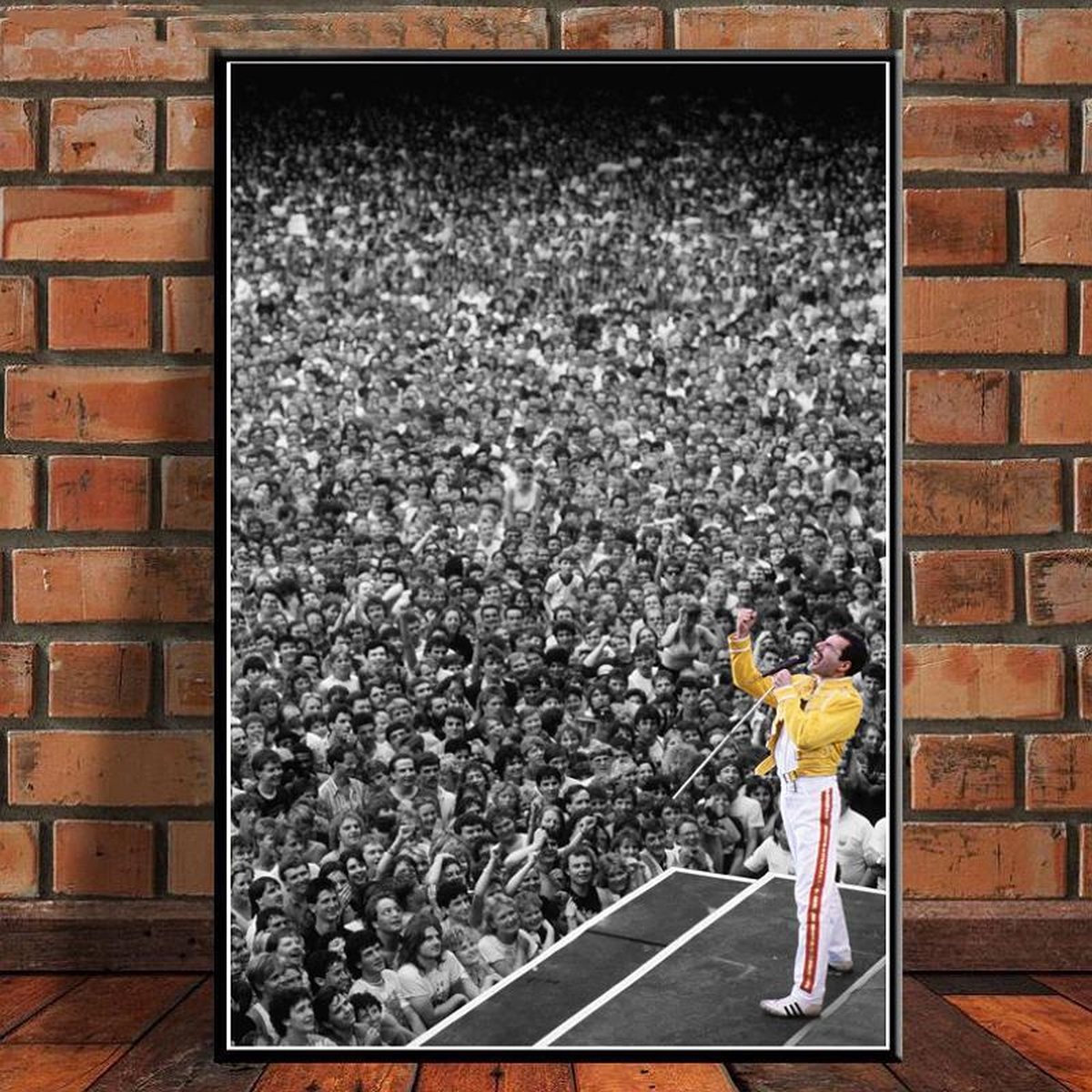 Miljard banner Garantie Allernieuwste Canvas Schilderij Freddie Mercury Queen Optreden - Kunst -  Poster - 50 x... | bol.com