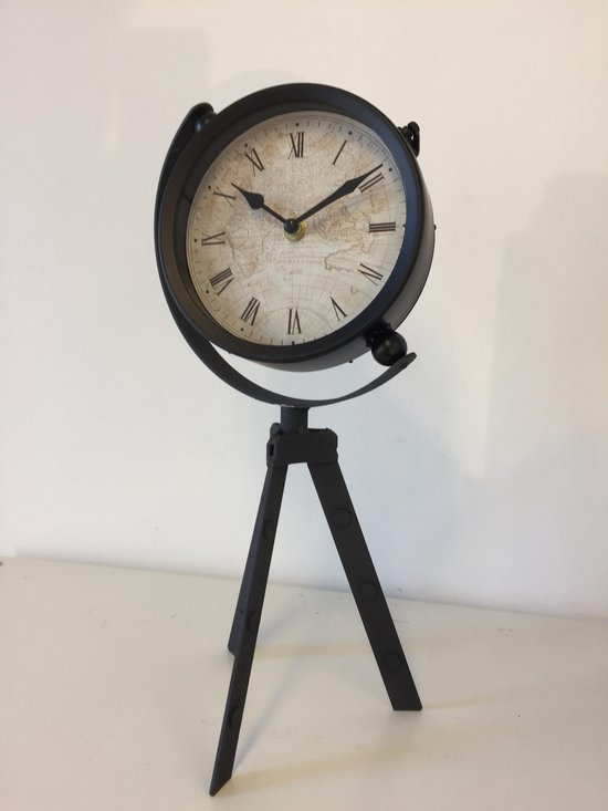 Horloge de table Vintage Design Industriel Noir