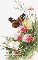 Borduurpakket vlinders in bloemenveld Letistitch 938
