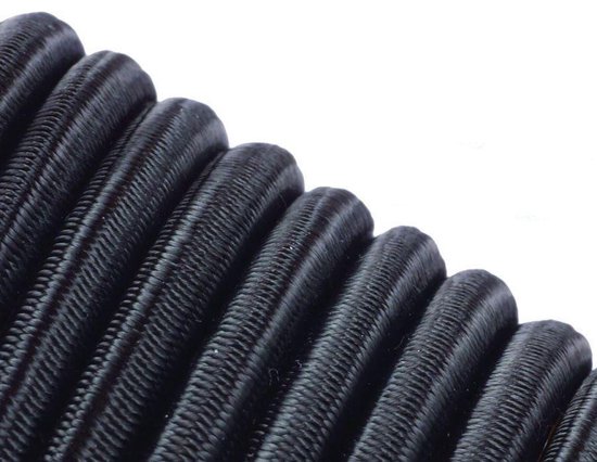 50 meter Elastisch Touw - 8mm - ZWART - elastiek op rol van Zekiwa — afbeelding 2