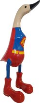 Houten eend Superman 35 cm