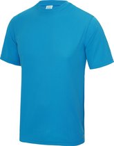 sportshirt SapphireBlue heren Maat XXL met bedrukking van eigen tekst