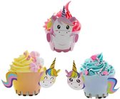 12 stuks cupcake omslagen Unicorn / eenhoorn