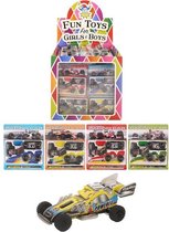 4 stuks Bouw je eigen race auto met frictie motor ( 4 verschillende)