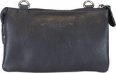 Klein Schoudertas Leer - Festivaltasje - Lederen Tasje Klein - Crossbodytas Voor Dames Van Donkerblauw Leer - Maat Klein