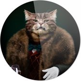 Kat Maffia | Cat Mob | 100 x 100 CM | Wanddecoratie | Schilderij | 5 mm dik plexiglas muurcirckel