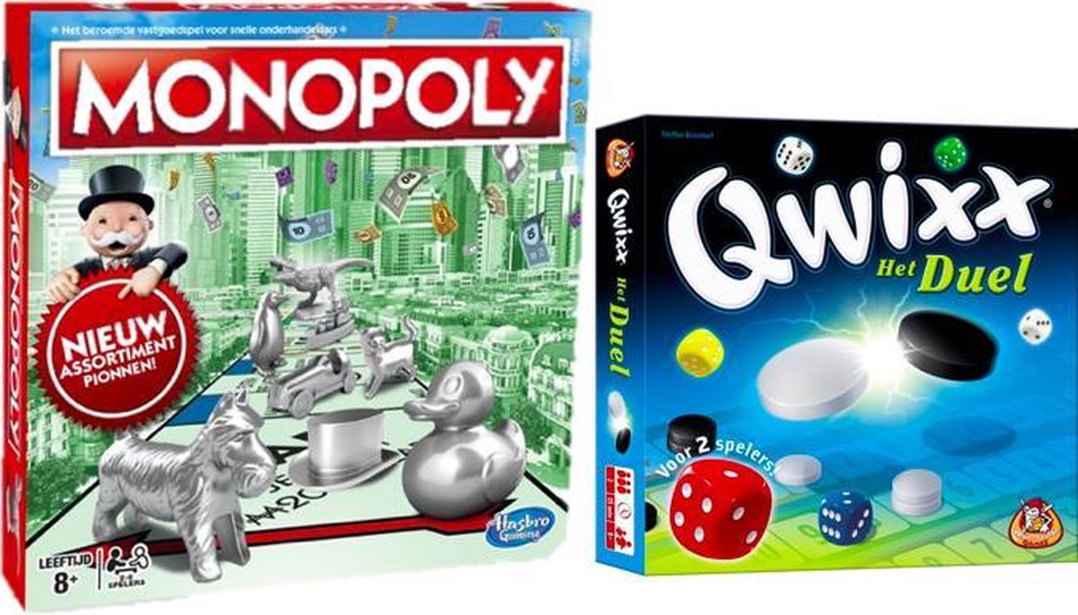 Spelvoordeelset Monopoly Classic Nederland - Bordspel & Qwixx Het Duel
