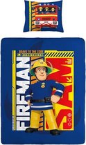 Brandweerman Sam - Dekbedovertrek - Eenpersoons - 140x200 cm + 1 kussensloop 60x70 cm - Blue