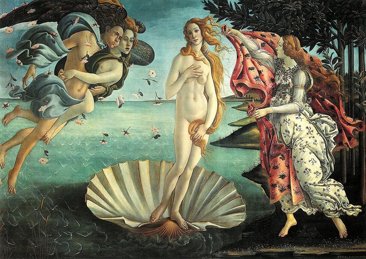Posterpoint Sandro Botticelli poster - De Geboorte van Venus - kunst - 61 x 91.5 cm Multicolor