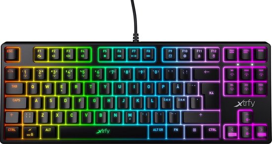 Xtrfy K4 TKL - Mechanisch Gaming toetsenbord met RGB US Layout - Zwart |  bol.com