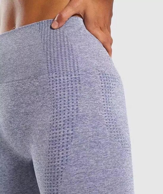LOUZIR Fitness/Yoga legging - Fitness legging - sport legging Stretch - squat proof - grijs - Naadloos - Maat XL van Merkloos — afbeelding 2