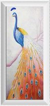 Artstudioclub®  Strass steentjes Diamond painting volwassenen,  Pauw 28x45cm luxe versie