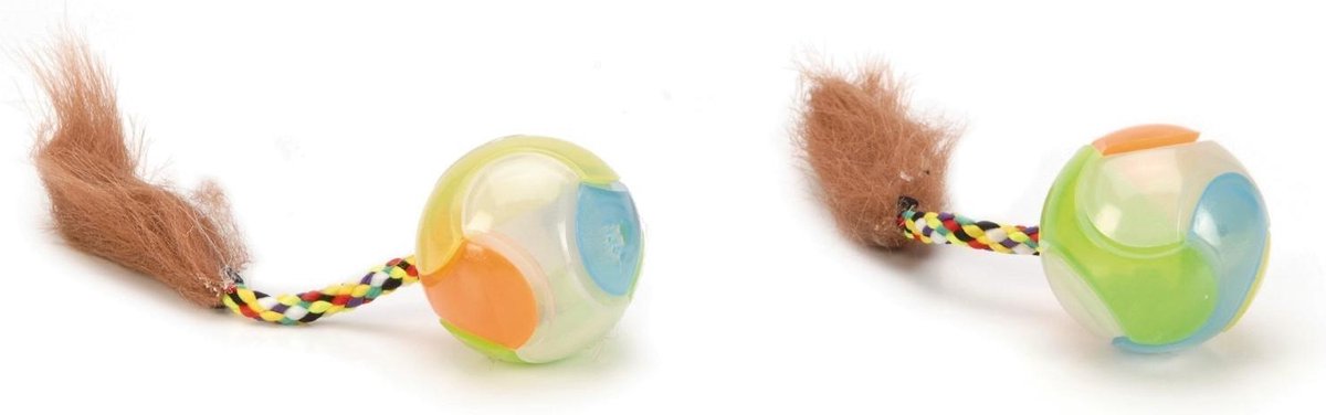 Beeztees plastic glow kattenbal 2 st