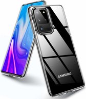 Slim case geschikt voor Samsung Galaxy S20 Ultra transparant silicone + glazen screen protector