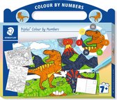 STAEDTLER triplus mixed set colour by numbers Dinosaurus