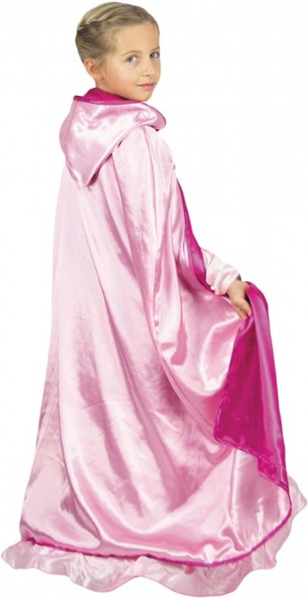 PARTYPRO - Luxe omkeerbare roze prinses cape voor kinderen