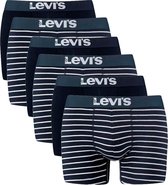 Levi Vintage Stripe YD (6-pack) Onderbroek - Maat L  - Mannen - donker blauw/wit