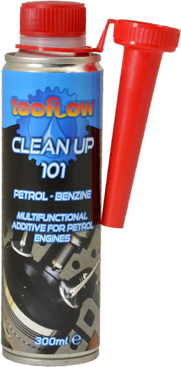Tecflow Clean Up 101 Benzine Cleaner - onderhoud injector, zuiger, kleppen, turbo, brandstof systeem reiniger - Tecflow