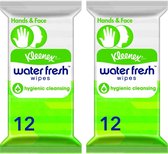 Kleenex Hygiënische Doekjes Waterfresh Wipes  DUOPACK 2x 12 doekjes