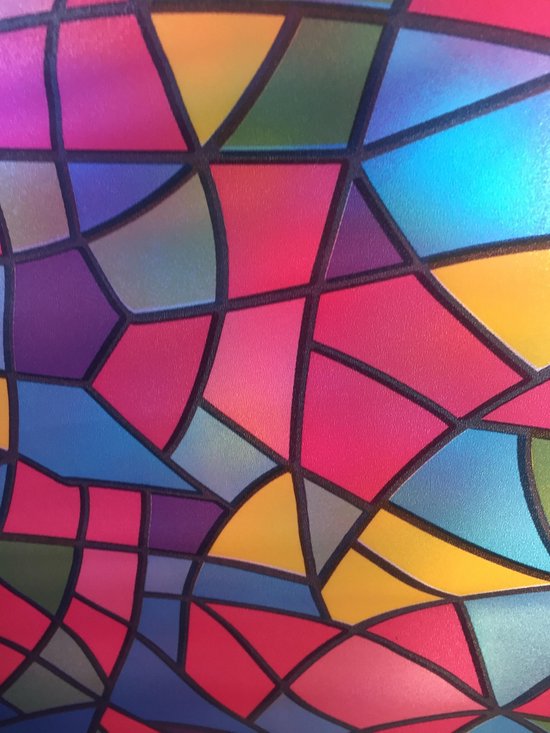 Decoratieve raamfolie raamfolie glas in lood | zelfklevend | 91 x 300 | krasvast | uniek design - Merkloos