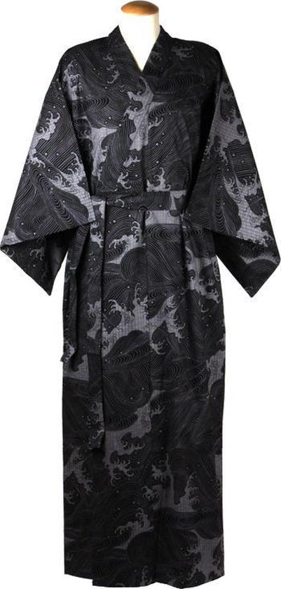 YUKATA JAPONAIS ORIGINAL sans marque AVEC CONCEPTION WAVE (TAILLE VOIR LA DESCRIPTION DU PRODUIT !!) Kimono de nuit unisexe taille unique