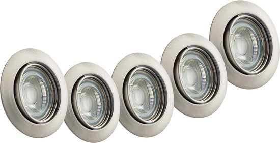 Spot LED Encastrable Extra Plat 230V 5W Set de 6, Encastré Lampe