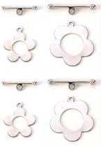 Necklace Clasp Sets - 27 en 19mm - Zilverkleurig - 4 Sets