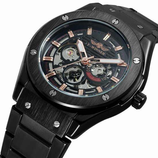 bol.com | Winner® Horloges voor Mannen Skeleton Jongens Heren Watch Horloge –...