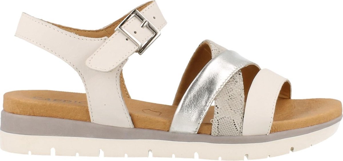 Caprice Sandaal Op Sleehak Dames Volledig Leder Comfort - Wit | 36 | bol.com