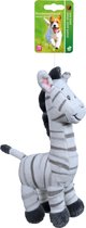 de Boon - Hondenspeelgoed Pluche staande Zebra met piep - 20cm