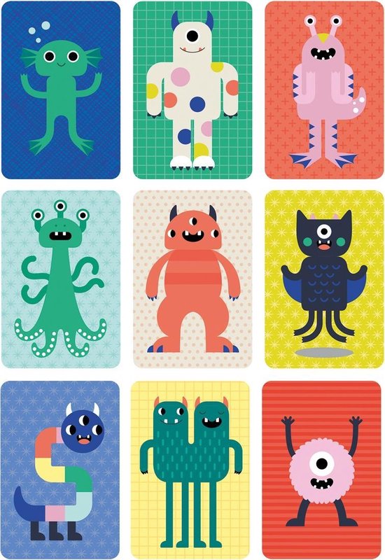 Thumbnail van een extra afbeelding van het spel Kaartspel Monsters - Voor op reis | Petit Collage