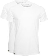 Lacoste heren stretch T-shirts (2-pack) - regular fit O-hals - wit - Maat: S
