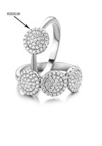 Silver Rose -R2031W-60 -Ring -925 Zilver gerodineerd -Cubic Zirkonia