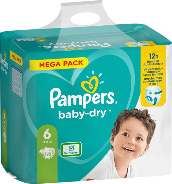 Pampers Baby Dry Maat 6 - 70 Luiers - Pampers