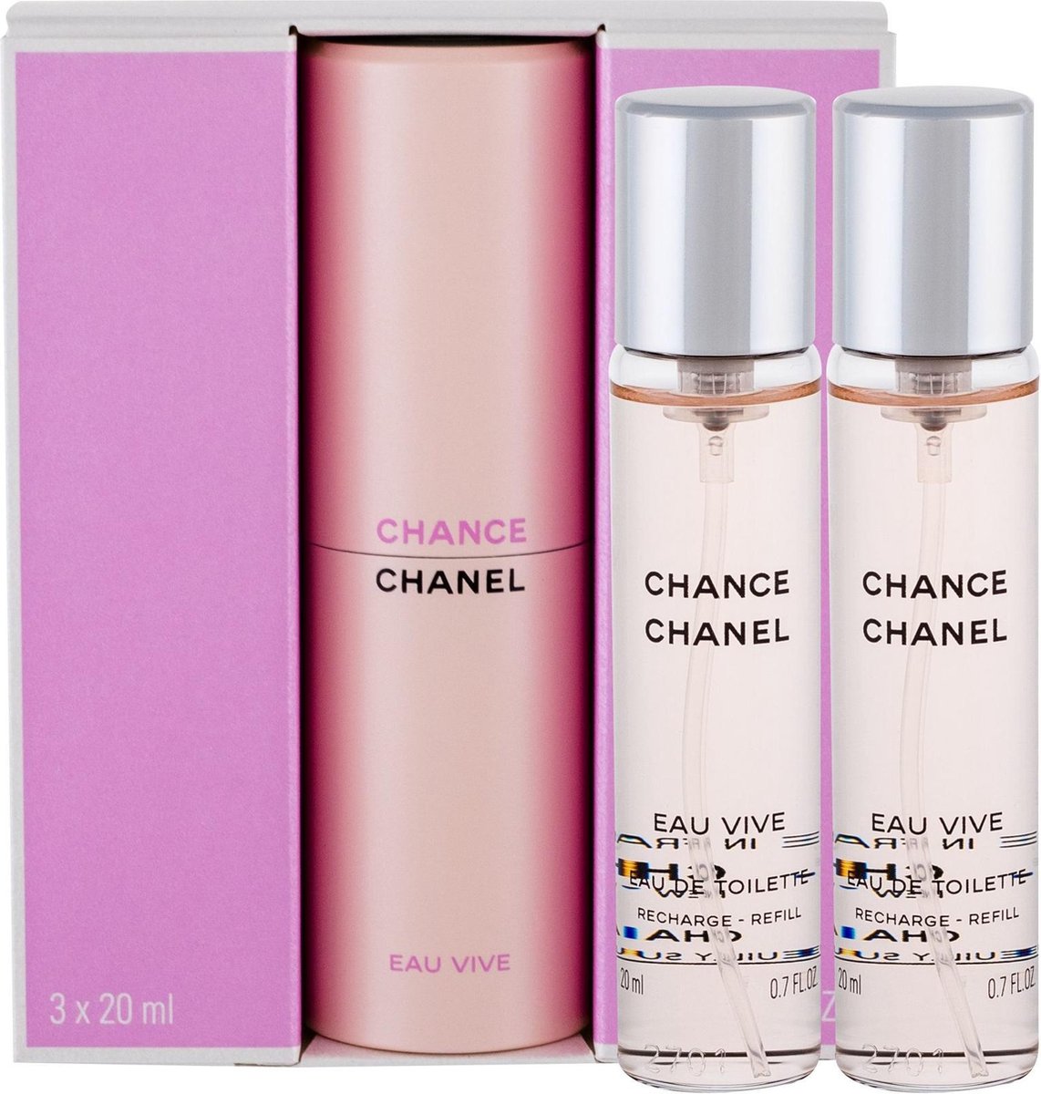 Chanel Chance Eau Vive - 3 x 20 ml - twist and spray eau de