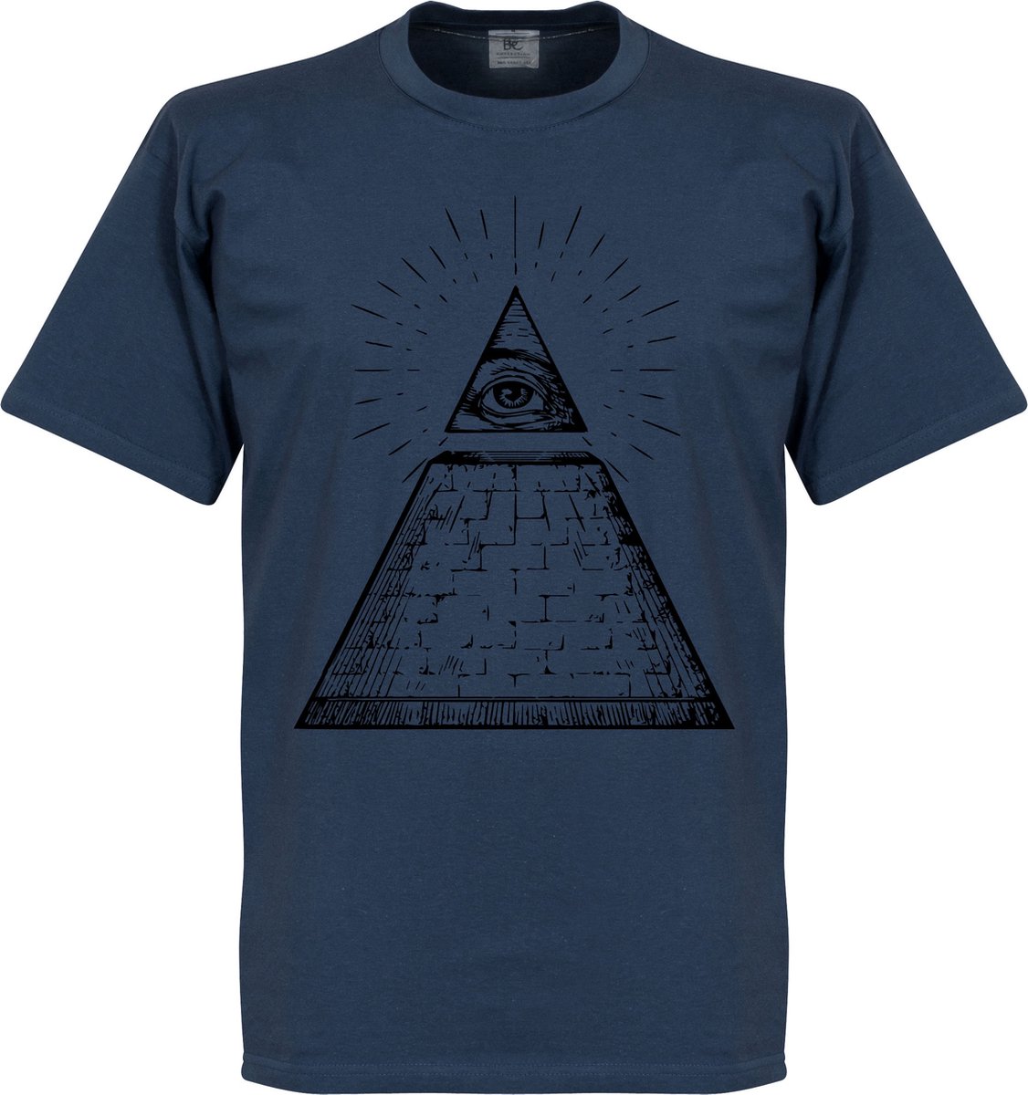 Alziend Oog T-Shirt - Jeans Blauw - XL