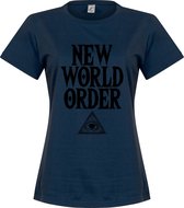 New World Order Dames T-Shirt - Navy - XL