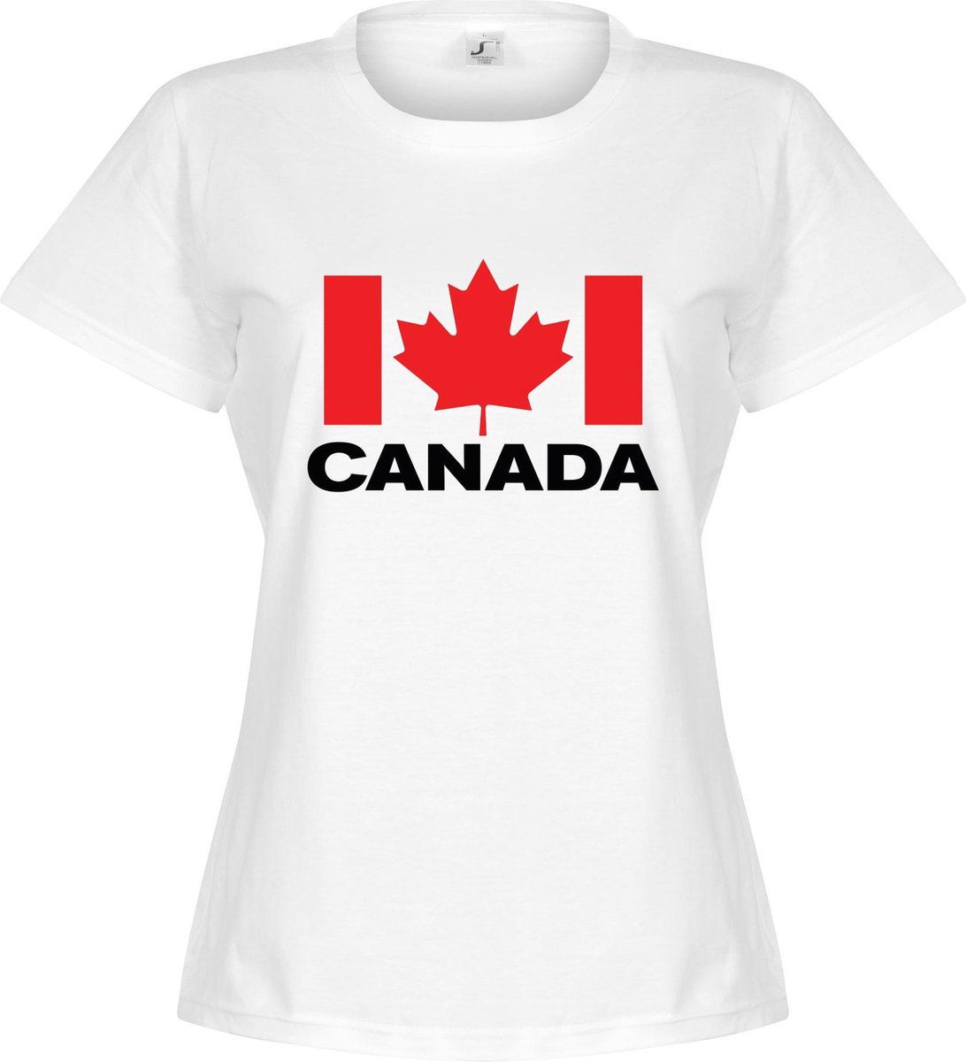 1092x1200.jpg Canada Team Dames T-Shirt - Wit - S - Afbeelding 1