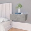 vidaXL - Nachtkastjes - 2 - st - zwevend - 40x30x15 - cm - bewerkt - hout - betongrijs