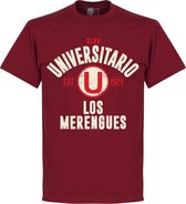 Universitario Established T-Shirt - Bordeaux Rood - XL