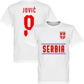 Servië Jovic 9 Team T-Shirt - Wit - XL